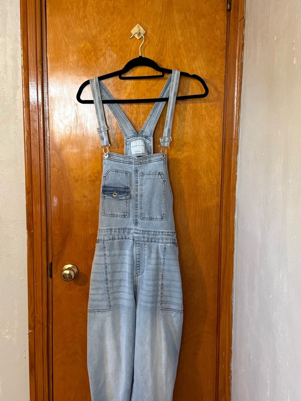 Celebrity Pink Light Blue Denim Overalls